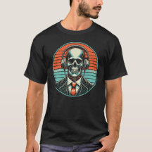 Skelett auf Kopfhörer Design