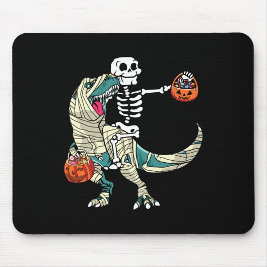 Skelett auf Mummy-Dinosaurier T-Rex-Reittier Hallo Mousepad (Vorne)