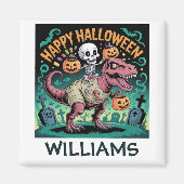 Skelett auf Mummy T-Rex - Spooky Dino Rider Magnet (Vorne)