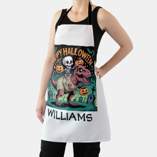 Skelett auf Mummy T-Rex - Spooky Dino Rider Schürze (InSitu)