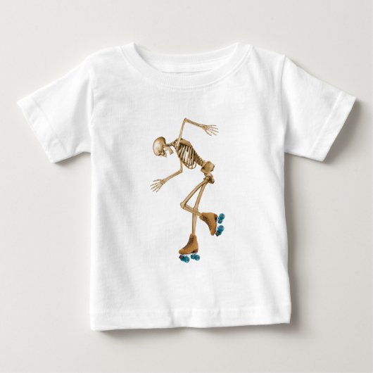Skelett auf Rollen-Skaten Baby T-shirt (Vorderseite)