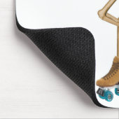 Skelett auf Rollen-Skaten Mousepad (Ecke)