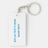 Skelett auf Rollrollen-Skaten Schlüsselanhänger (Rückseite)