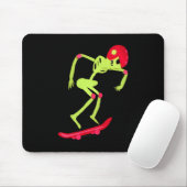 Skelett auf Skateboard Halloween Mousepad (Mit Mouse)