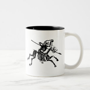 Skelett auf Skeleton Pferd Zweifarbige Tasse