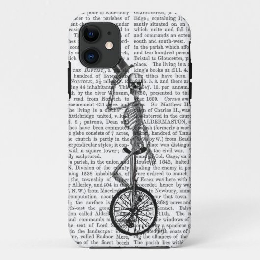 Skelett auf Unicycle Case-Mate iPhone Hülle (Rückseite)