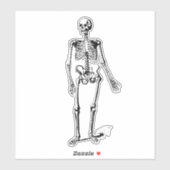 Skelett Aufkleber (Blatt)