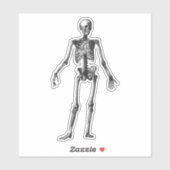 Skelett Aufkleber (Blatt)