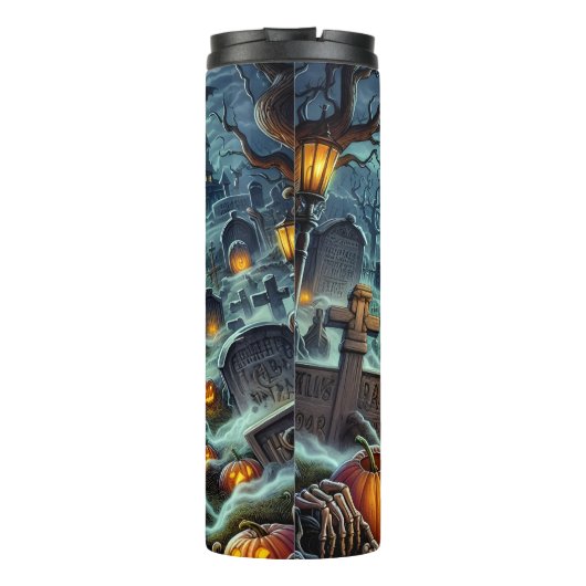 Skelett aus Sarg Thermosbecher (Rückseite)