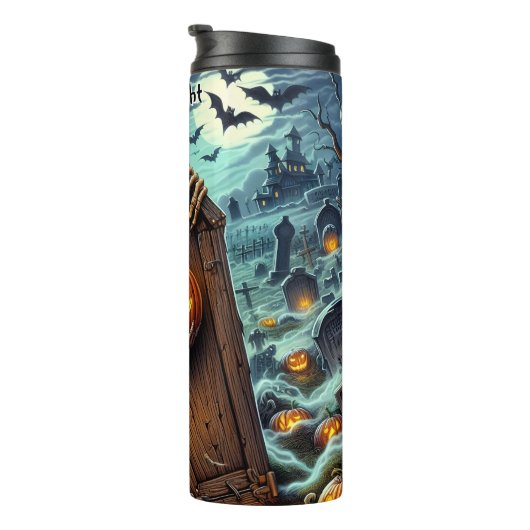 Skelett aus Sarg Thermosbecher (Nach rechts gedreht)