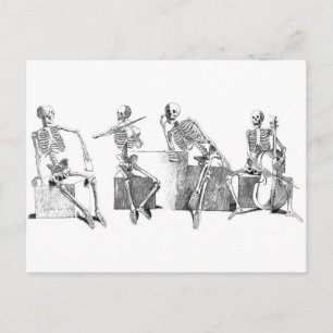 Skelett-Band Postkarte