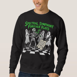 Skelett-Band Spectral Symphony Grusel-Kunst Sweatshirt