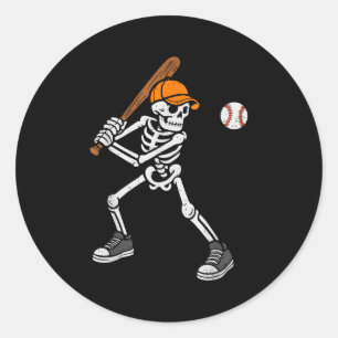 Skelett-Baseball-Halloween-Kostüm Herren Jungen Te Runder Aufkleber