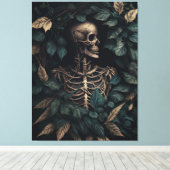 Skelett bei Pflanze Leinwanddruck (Insitu (Holzboden))