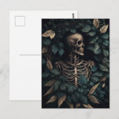 Skelett bei Pflanze Postkarte (Vorne/Hinten)