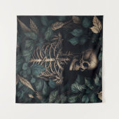 Skelett bei Pflanze Wandteppich (Vorderseite (Horizontal))