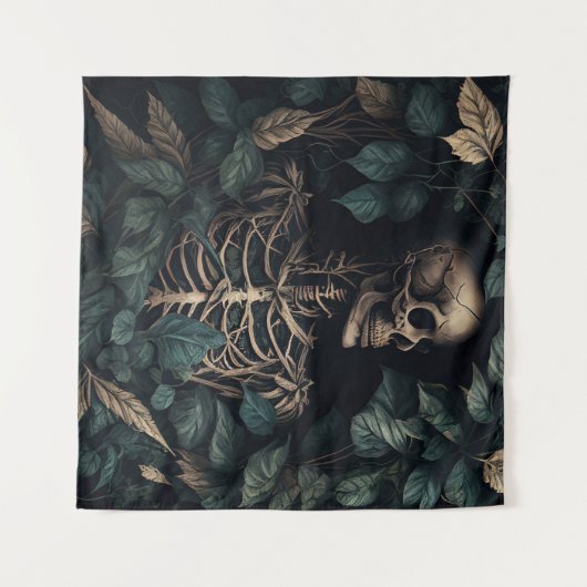 Skelett bei Pflanze Wandteppich (Vorderseite (Horizontal))