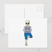 Skelett bei Yoga Stretching Postkarte (Vorne/Hinten)