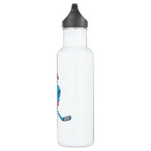 Skelett beim Eishockey mit Eishockeyschläger Edelstahlflasche (Rechts)