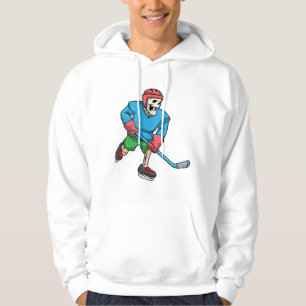 Skelett beim Eishockey mit Eishockeyschläger Hoodie