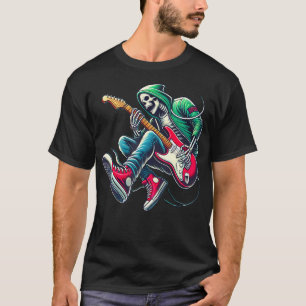 Skelett beim Gitarrespielen - Rock And Roll Grafik T-Shirt
