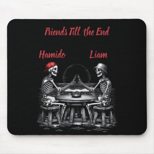 Skelett Beste Freunde Prost Mousepad (Vorne)
