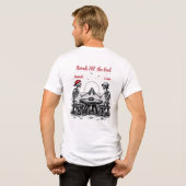 Skelett Beste Freunde Prost Tri-Blend Shirt (Rückseite voll)