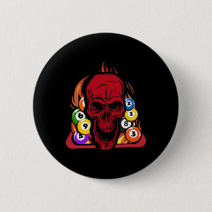Skelett Billiard Player Snooker Pool Billiard Rac Button