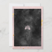 Skelett bis zum Tod machen uns Teil schwarz pink Einladung (Rückseite)