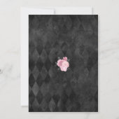 Skelett bis zum Tod machen uns Teil schwarz pink Einladung (Rückseite)