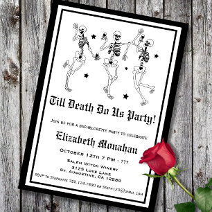 Skelett bis zum Tod tun Uns Party Bachelorette Einladung