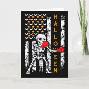 Skelett-Boxen Halloween-Boxer Kickboxen MMA USA Karte