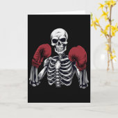 Skelett-Boxer Boxen Kickboxen Halloween Martial Ar Karte (Gelbe Blume)