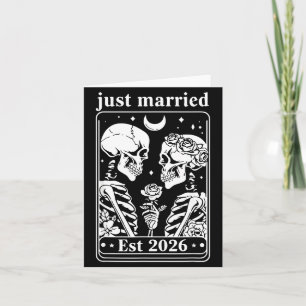 Skelett Braut und Bräutigam Hochzeit Karte