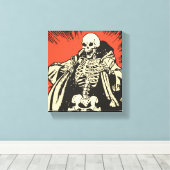 Skelett Cartoon Leinwanddruck (Insitu (Holzboden))