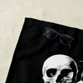 Skelett-Cellist-Dunkle-Minimal-Illustration Strandtuch (Beispiel)