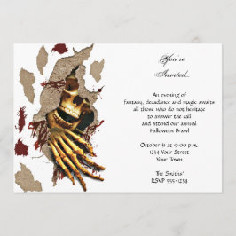 Skelett-Claven durch das Wall-Halloween-Party Einladung