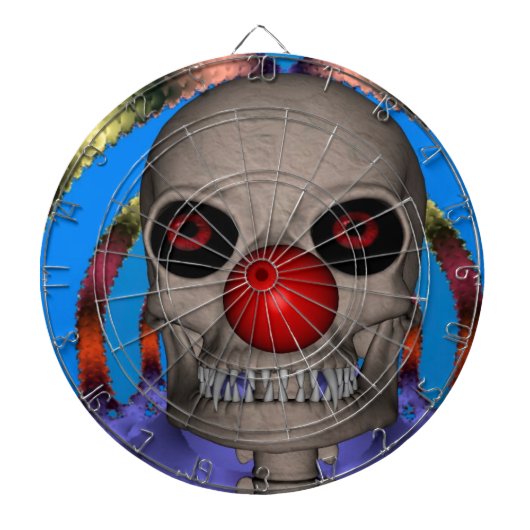 Skelett-Clown Dartscheibe (vorne)