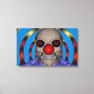 Skelett-Clown Leinwanddruck