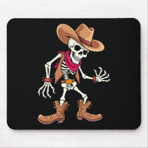Skelett-Cowboy-Halloween-Kostüm Kinder Jungen Männ Mousepad