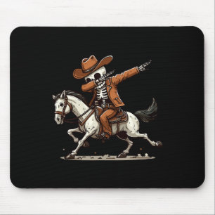 Skelett-Cowboy-Halloween-Kostüm Kinder Jungen Männ Mousepad