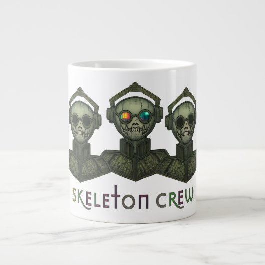 Skelett-Crew-Tasse Jumbo-Tasse (Vorderseite)