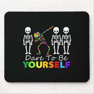 Skelett Dabbing Trau Dich Selbst Zu Sein Lustig Au Mousepad