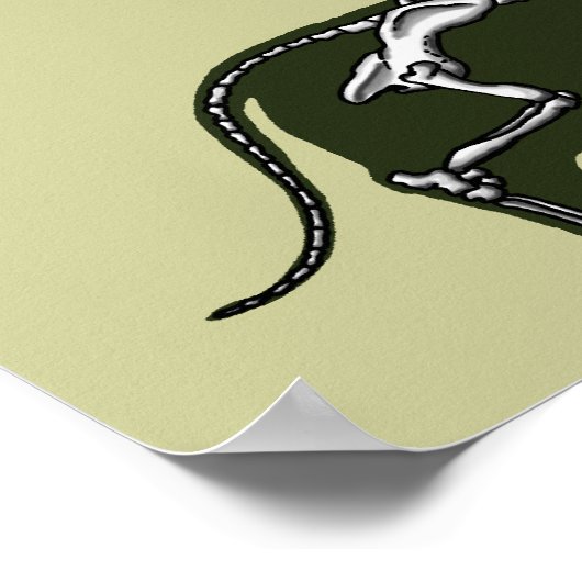 Skelett Dackel Poster (Ecke)