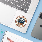 Skelett, das mit Tools Spaß läuft Aufkleber (Laptop mit iPhone)