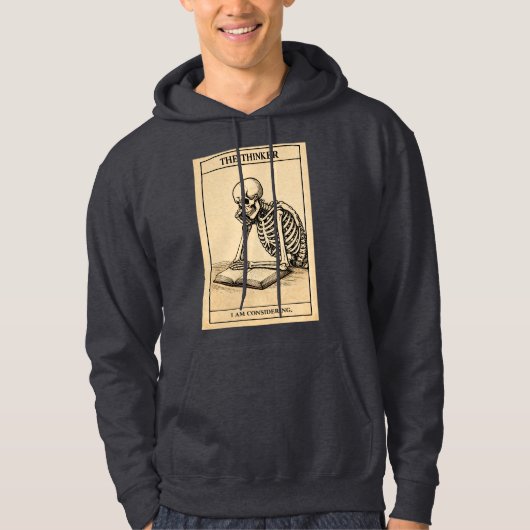 Skelett Denker Hoodie (Vorderseite)