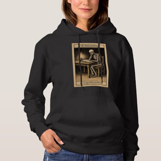Skelett-Denker Hoodie (Vorderseite)