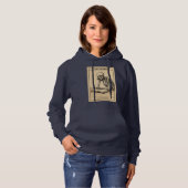 Skelett-Denker-Illustration Hoodie (Vorne ganz)