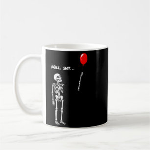 Skelett der Frauen verlor Ballon Lustig Dunkler Hu Kaffeetasse
