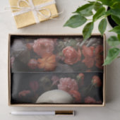 Skelett des Schädels mit Rose Seidenpapier (Geschenk)